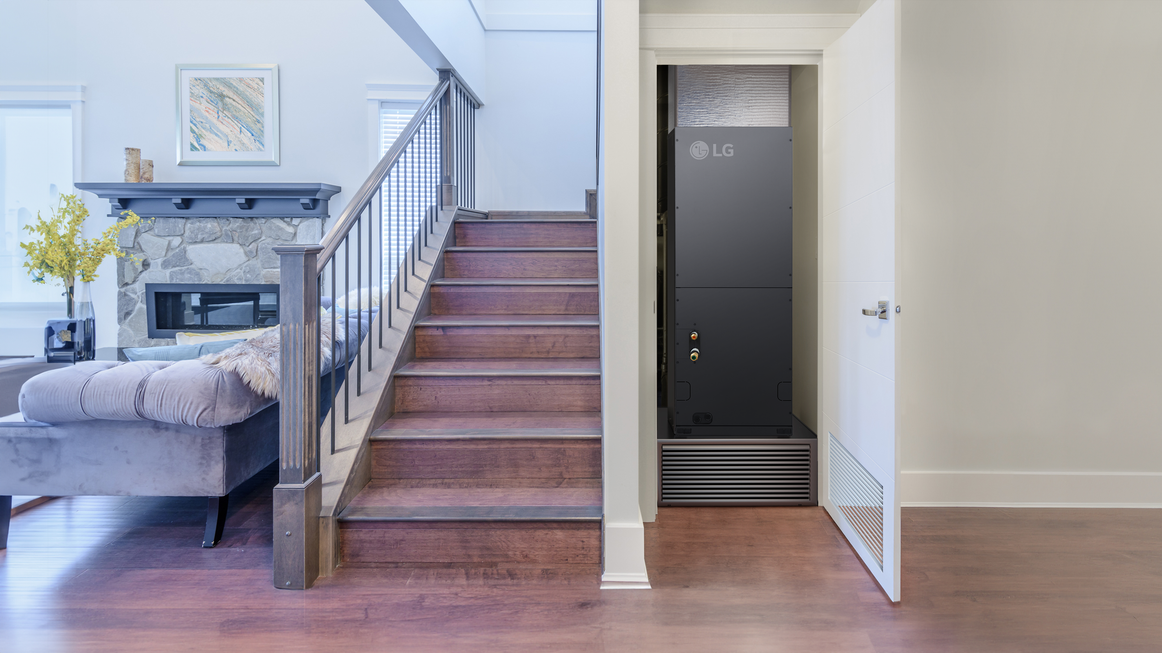 Stairs and door
